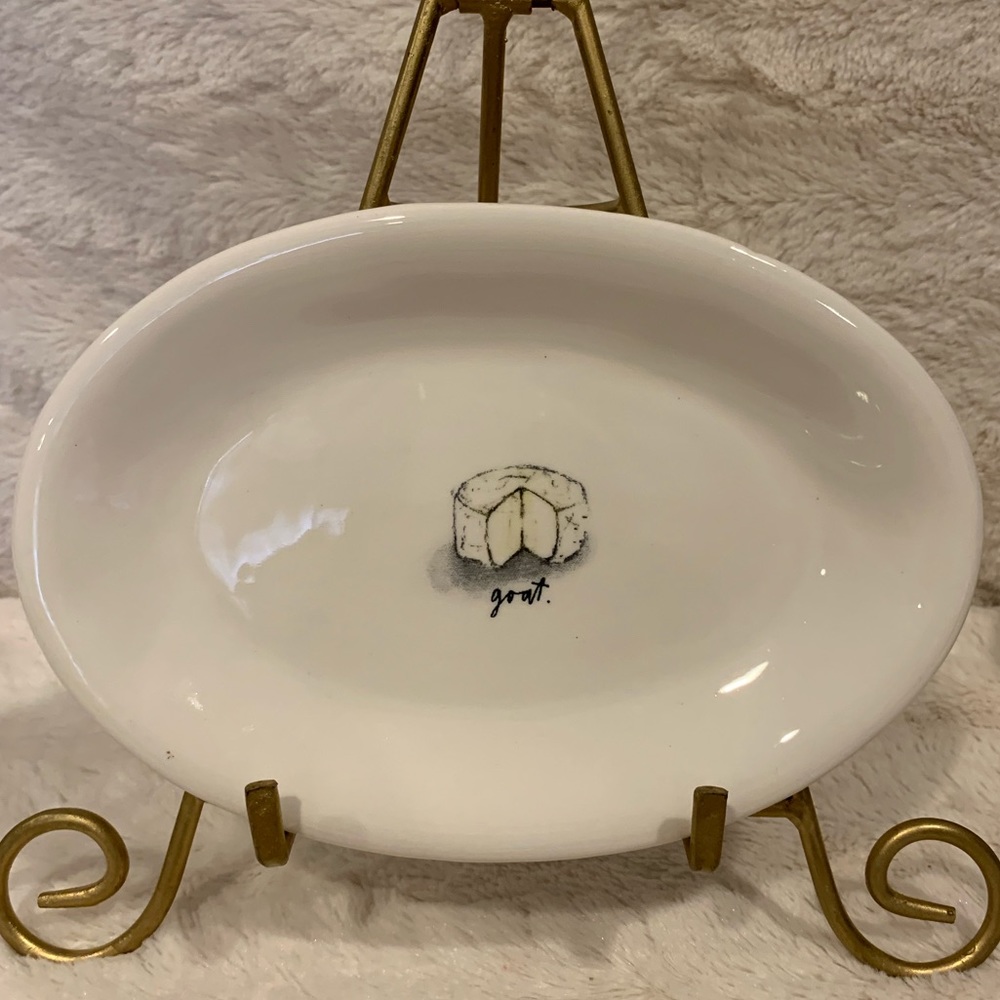 Rae Dunn goat cheese artisan oval plate